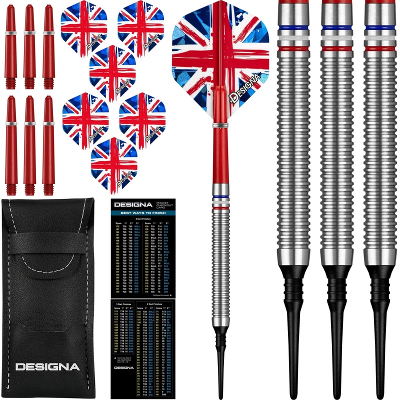 *Designa Patriot-X Darts – Soft Tip – Great Britain 20g