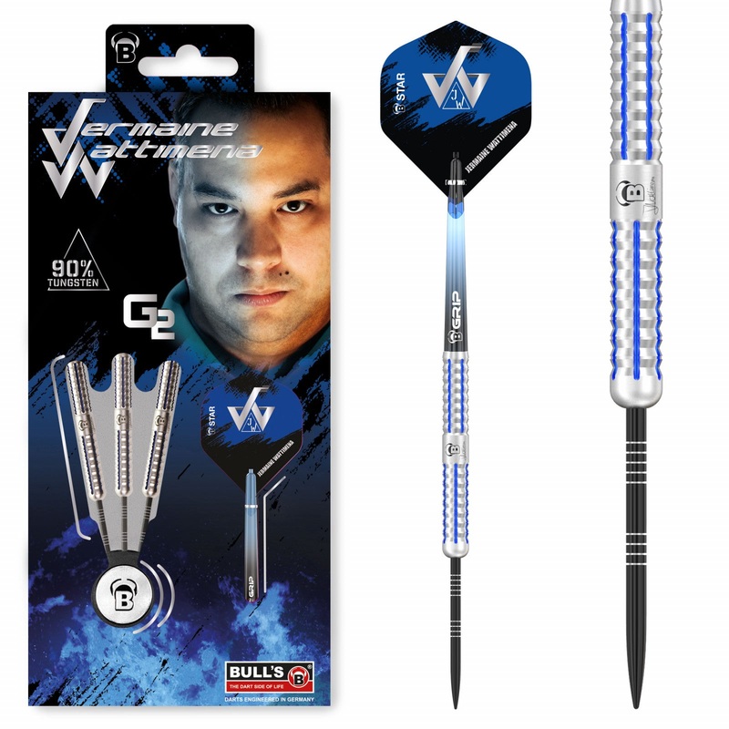 Jermaine Wattimena G2 90% Tungsten Steel Tip Darts by Bulls 22 Gram