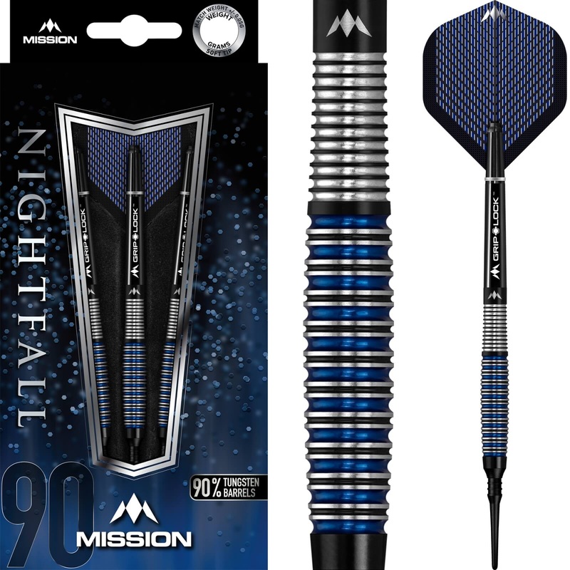 Mission – Nightfall M4 Darts – Soft Tip – 90% Tungsten – 19g 21g 19 grams