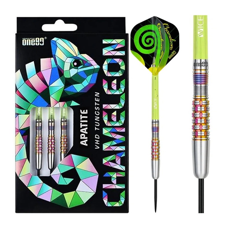 One80 Chameleon Apatite 90% Tungsten Steel Tip Darts 23 GRAM