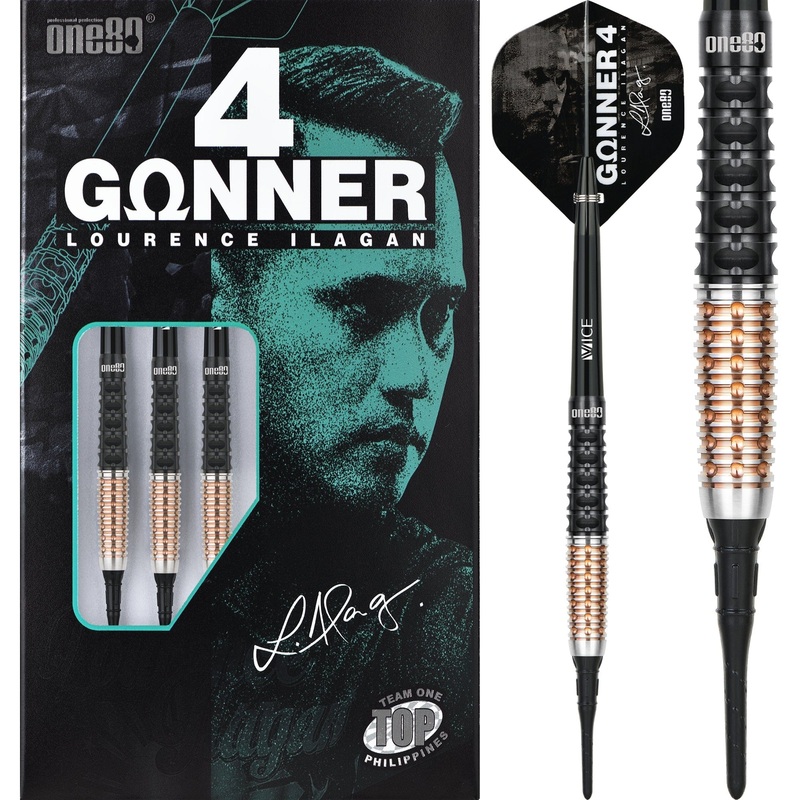 One80 Lourence Ilagan Darts – Soft Tip – 90% Tungsten – Rose Gold – 20.5g