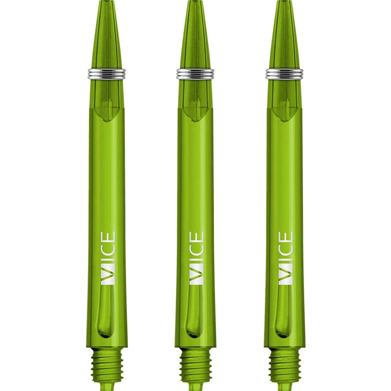 One80 Proplast Vice Dart Shafts – Transparent Green – Medium Polycarbonate Medium (48mm in length excluding thread) Transparent Green