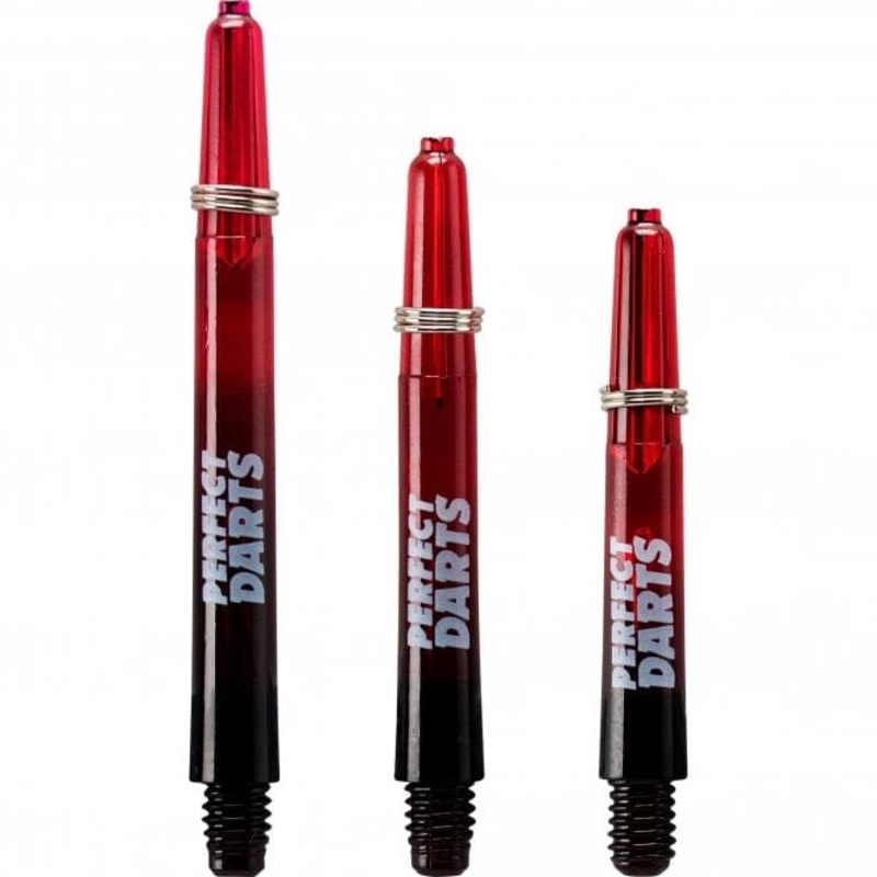*Perfect Darts – Two Tone Shafts – Polycarbonate – Black & Red – 3 Sets Pack Short