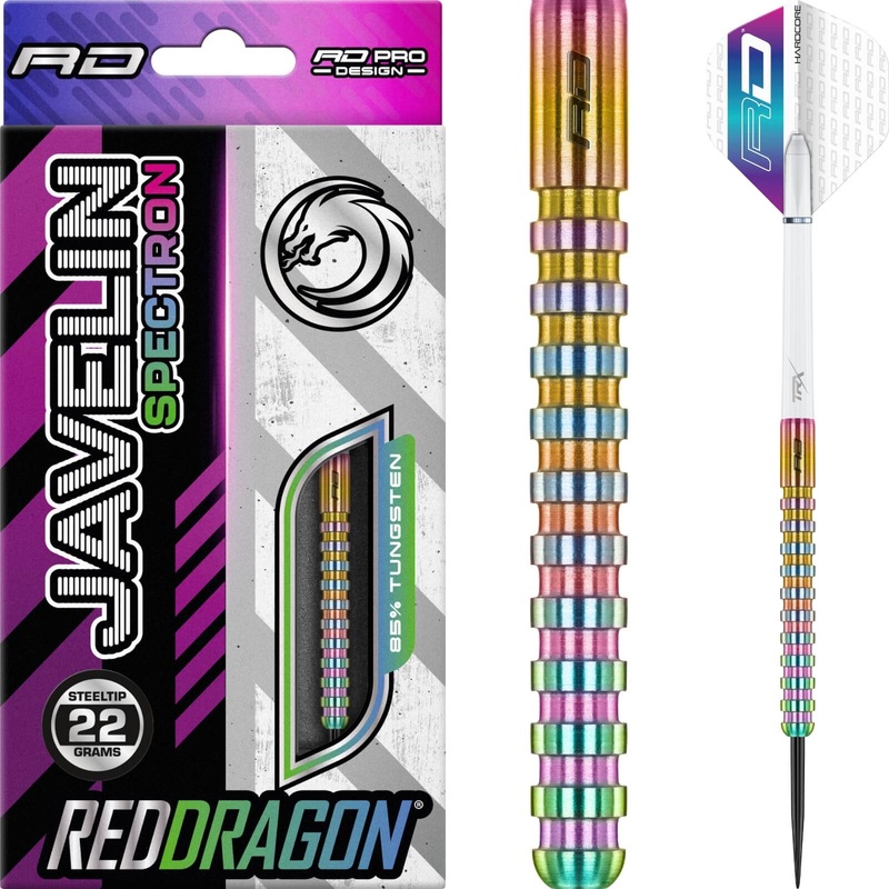 Red Dragon – Javelin Spectron Darts – Steel Tip – 85% Tungsten – 20g 22g 24g 26g 20 grams