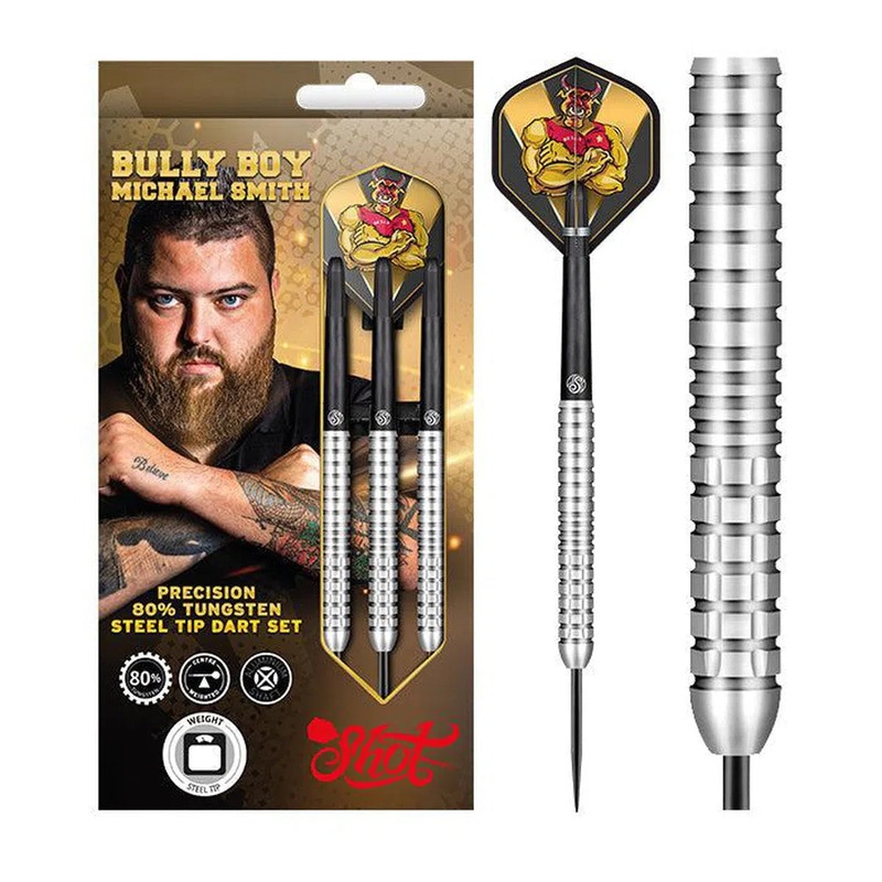 Shot Michael Smith Bully Boy Precision 80% Steel Tip Darts 22 GRAM