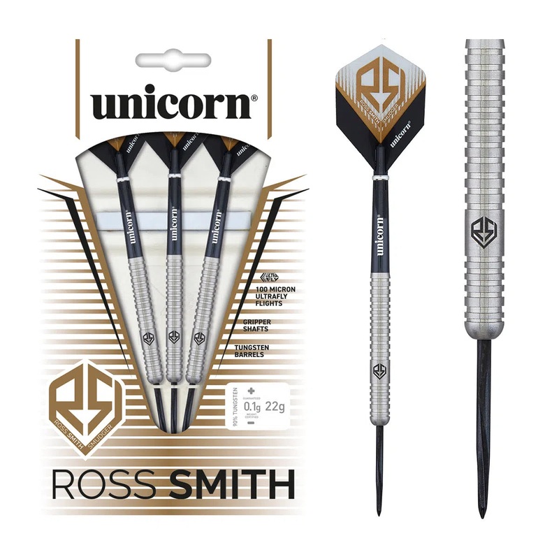 Unicorn Ross Smith Natural 90% Tungsten Steel Tip Darts 20 GRAM