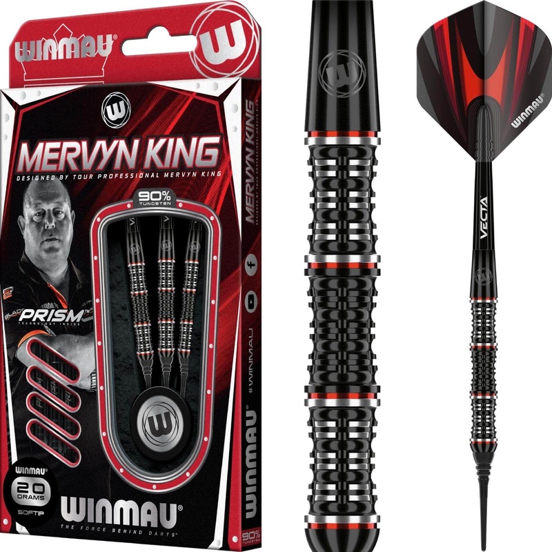 Winmau – Mervyn King Special Edition Darts – Soft Tip – 90% Tungsten – 20g