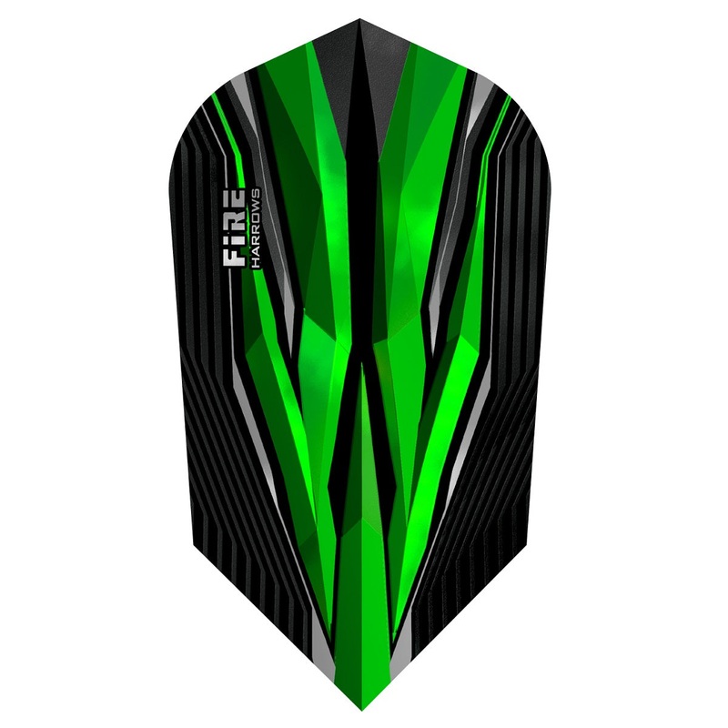 Harrows Fire Green Slim Dart Flights Green