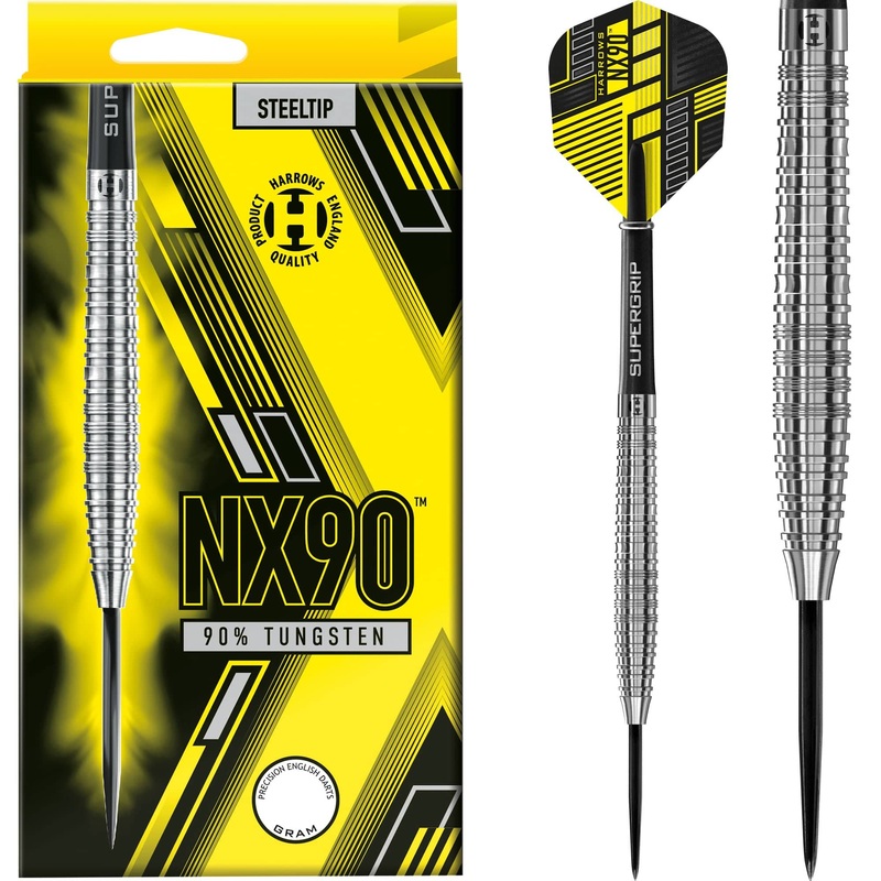 Harrows NX90 Darts – Steel Tip – Ringed 21g