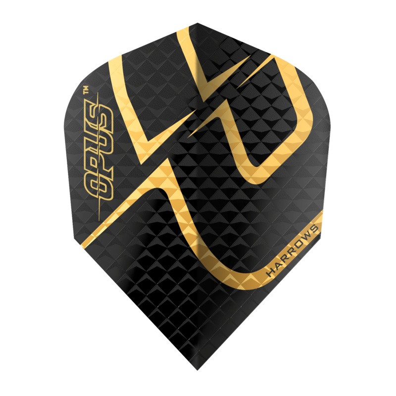 *Harrows Opus Dart Flights – 100 Micron – Standard No6 – Gold Waves