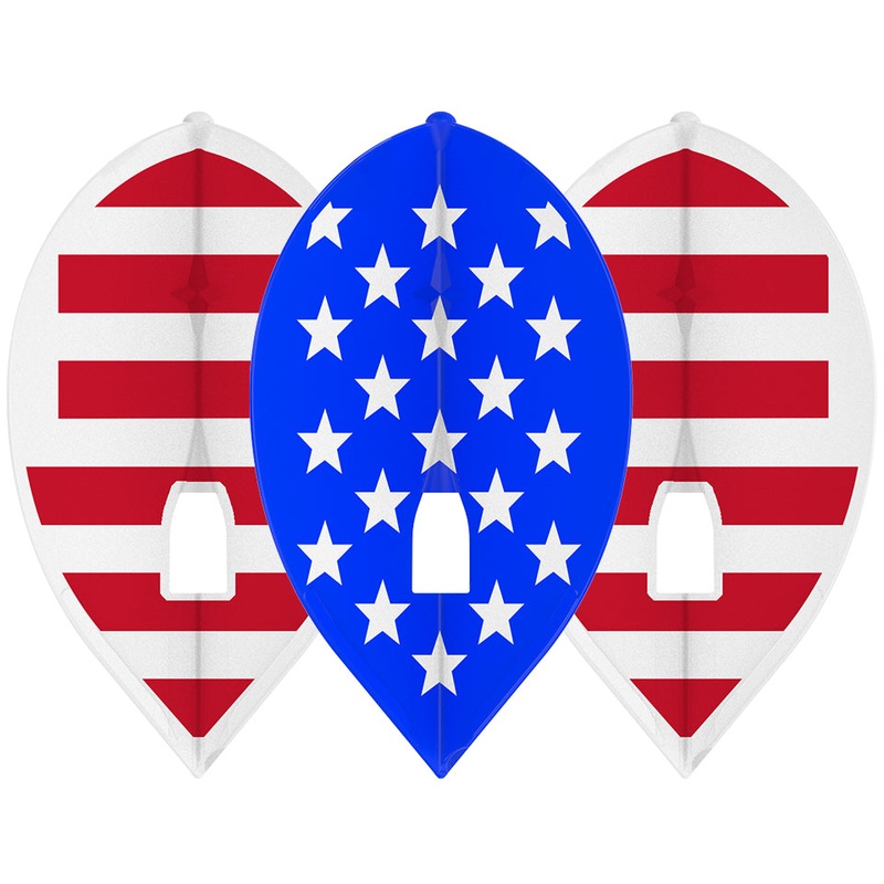 L-Style Pro American Flag V2 Dart Flights – L2 / Pear