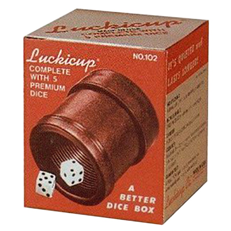 Luckicup 102 Regulation Size Dice Cup-Boxed With 5 Dice – Black