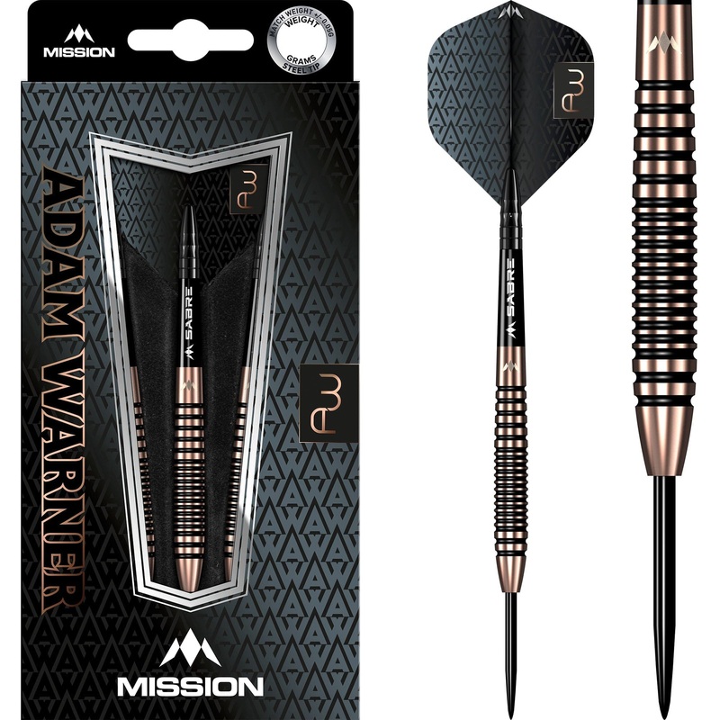 Mission Adam Warner Darts – Steel Tip – 90% – Bronze Titanium 22g