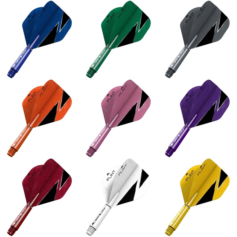 Mission Flint X Dart Flights Combo With Griplock Shafts Blue Short