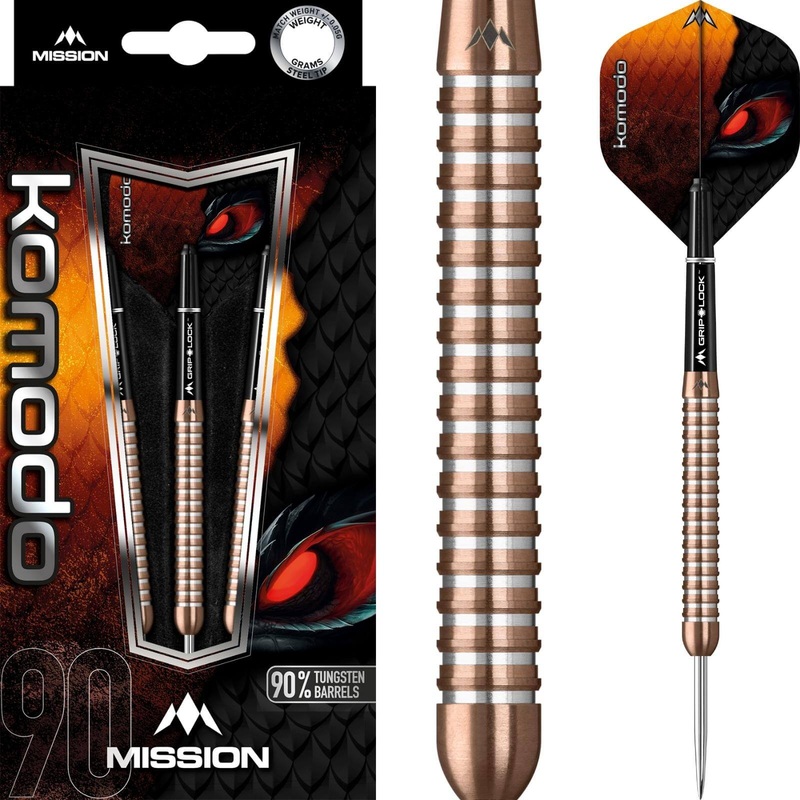 Mission – Komodo RX M3 Darts – Steel Tip – 90% Tungsten – 21g 23g 25g 21 grams