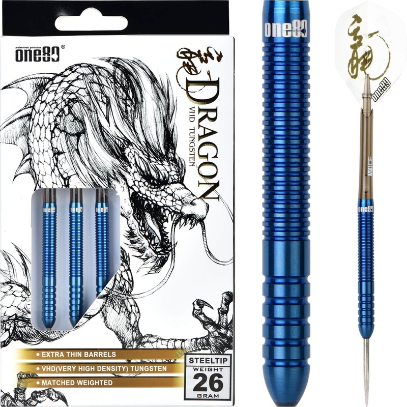 One80 – Ice Dragon Darts – Steel Tip – 90% Tungsten – 20g 22g 24g 26g 20 grams