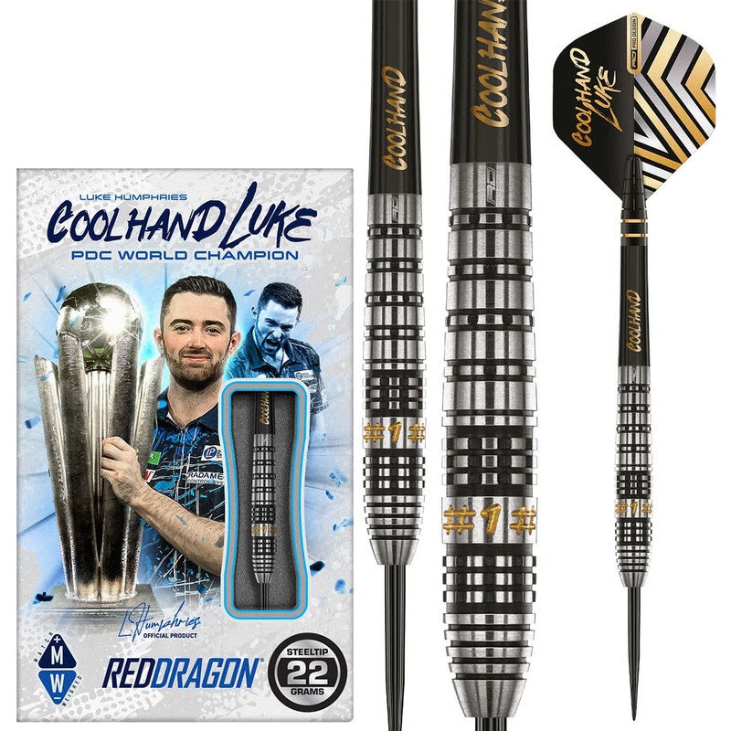 Red Dragon Luke Humphries Prestige 90% Tungsten Steel Tip Darts 22 GRAM