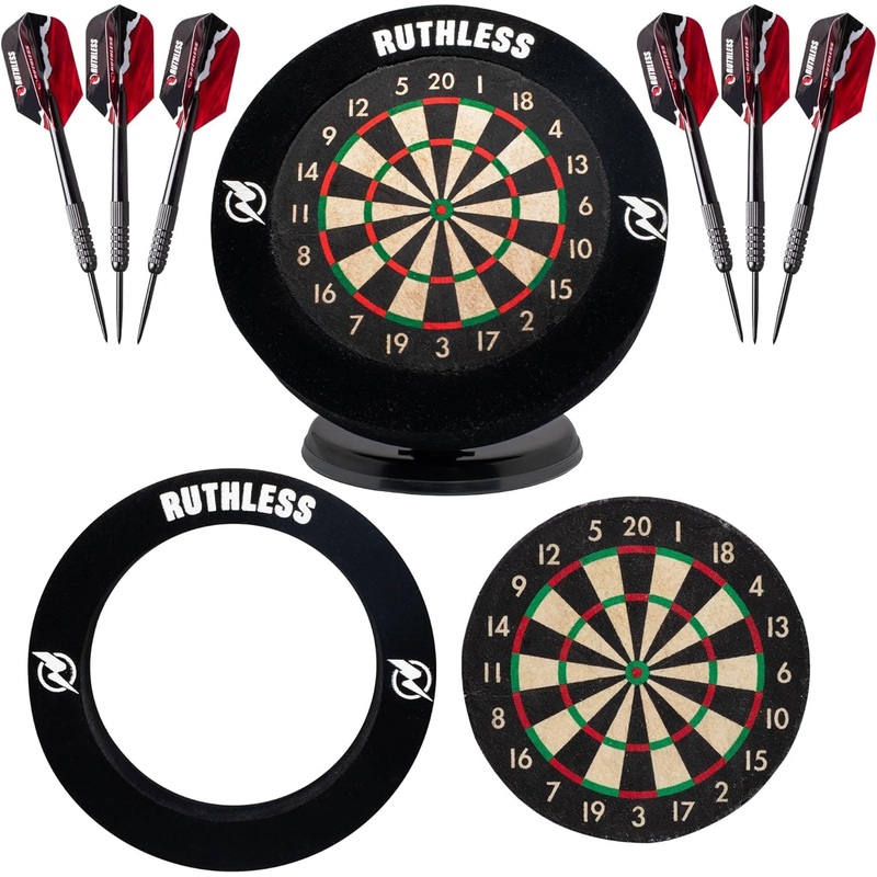 *Ruthless Mini Desktop Dartboard and Surround Set plus extra darts