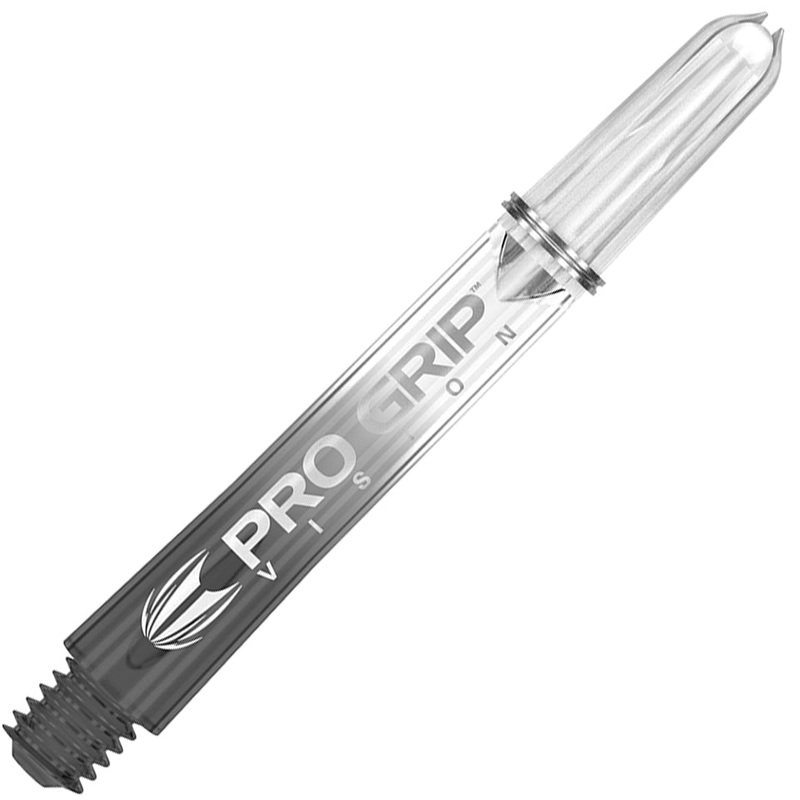 Target Pro Grip Vision Dart Shafts – Medium Clear Black (3 Sets)