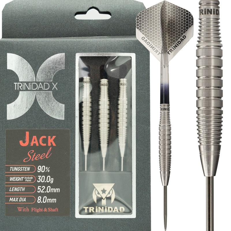 Trinidad X Darts – Steel Tip – 90% Tungsten – Jack – 30g