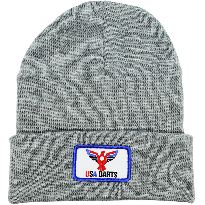 USA Darts Sportsman SP12 Cuffed Winter Beanie – Heather Gray