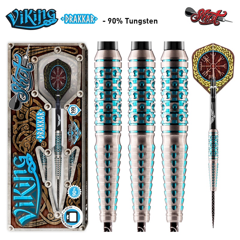 Viking Drakkar 90% Tungsten Steel Tip Darts by Shot 23 Gram