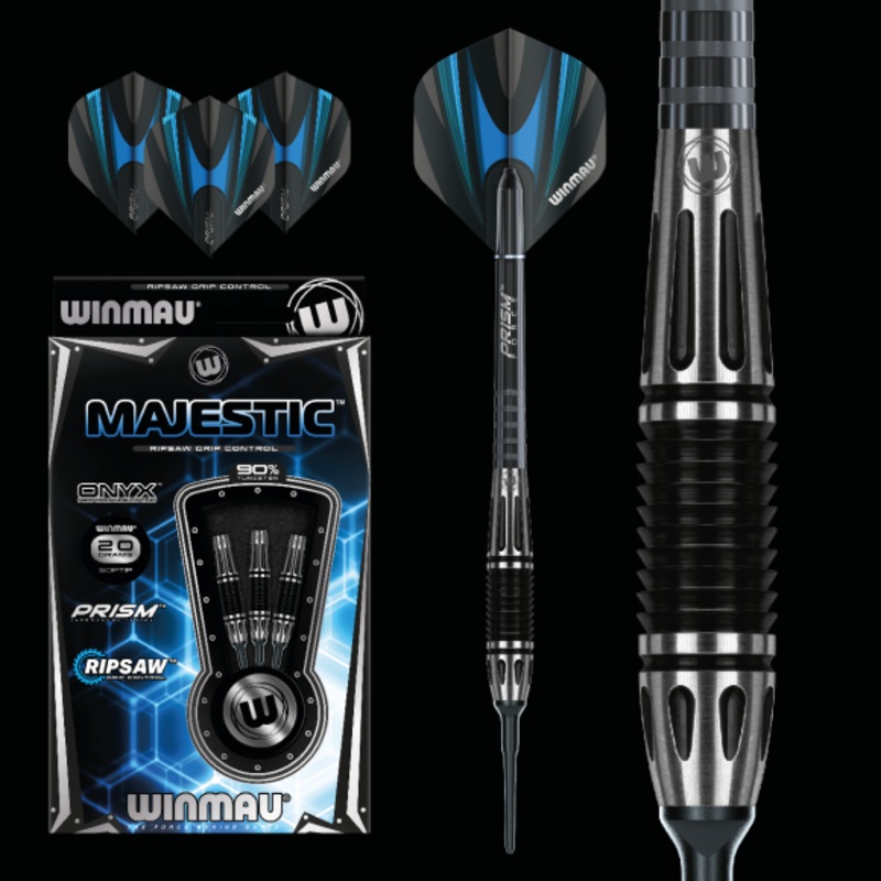 Winmau Majestic 20 gram 90% Tungsten Alloy Soft Tip Darts