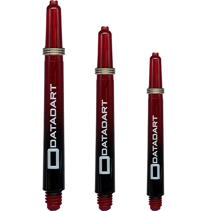 Datadart Argon Shafts – Polycarbonate Dart Stems – Black & Red Medium