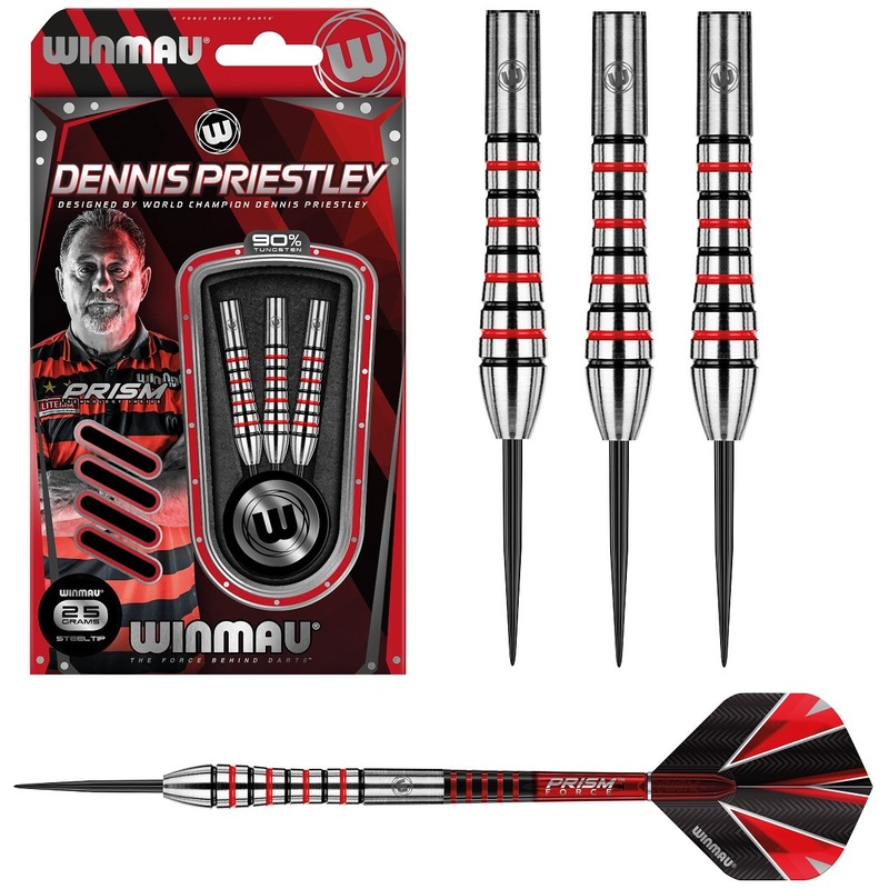 Dennis Priestley Tungsten Steel Tip Darts by Winmau 21 Gram