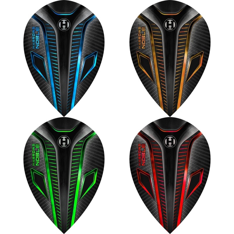 Harrows – Noble – Pear Dart Flights Aqua