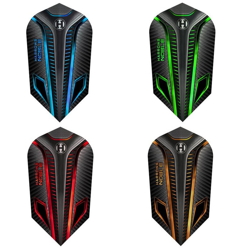 Harrows Noble Slim Dart Flights – 25 SETS Aqua