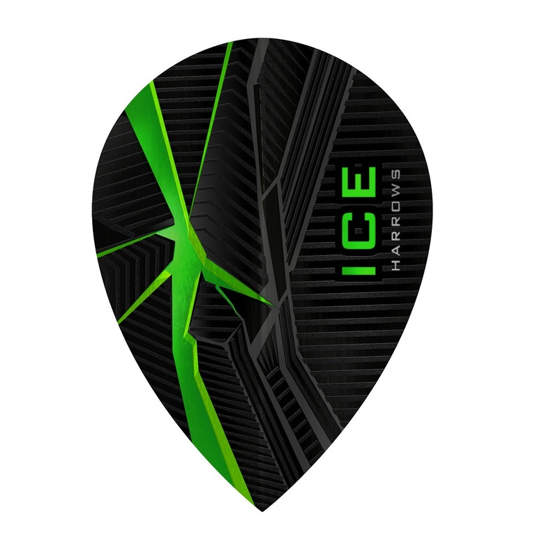 ICE Recut Green Pear Dart Flights By Harrows Green
