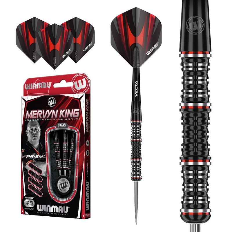 Mervyn King Special Edition 90% Tungsten Steel Tip Darts by Winmau 20 Gram