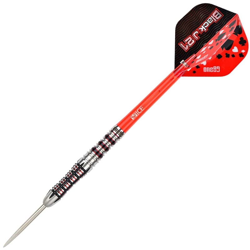 One80 Black J21 02 Steel Tip Darts – 21gm