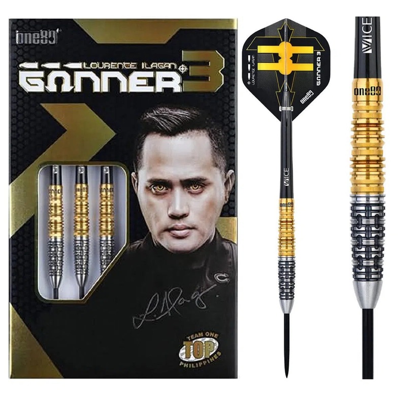 One80 Lourence Ilagan Gunner III 90% Tungsten Steel Tip Darts 22 GRAM