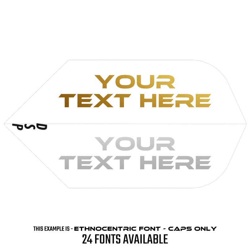 Personalised Flights – Hot Foil – 5 Sets – Poly Plain – Slim – Clear Default Title