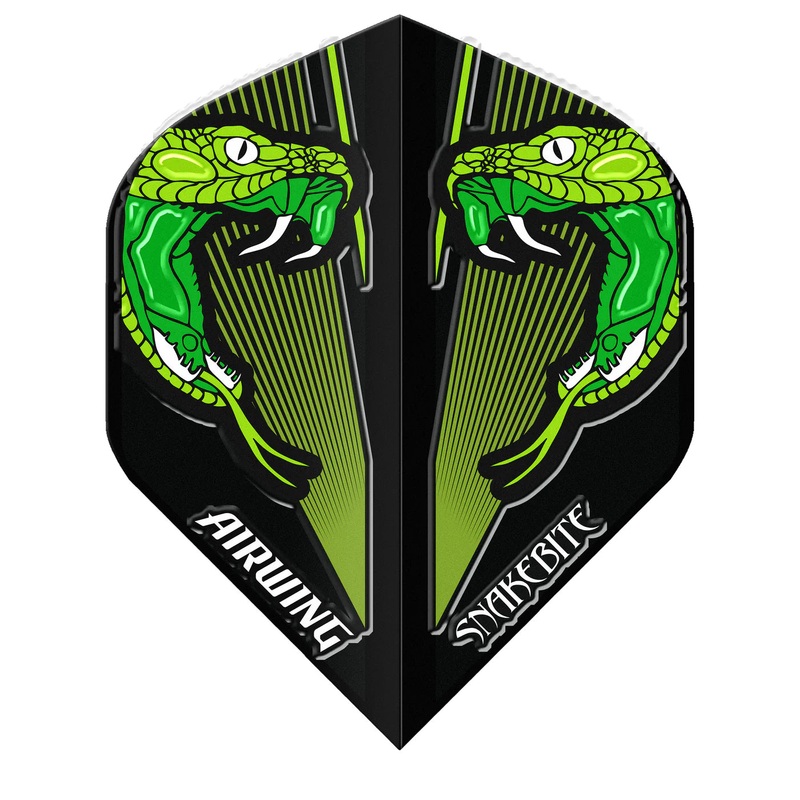 Red Dragon Airwing Molded Standard Flights – Peter Wright Snakebite Standard 290 Micron High-grade flexible polymer