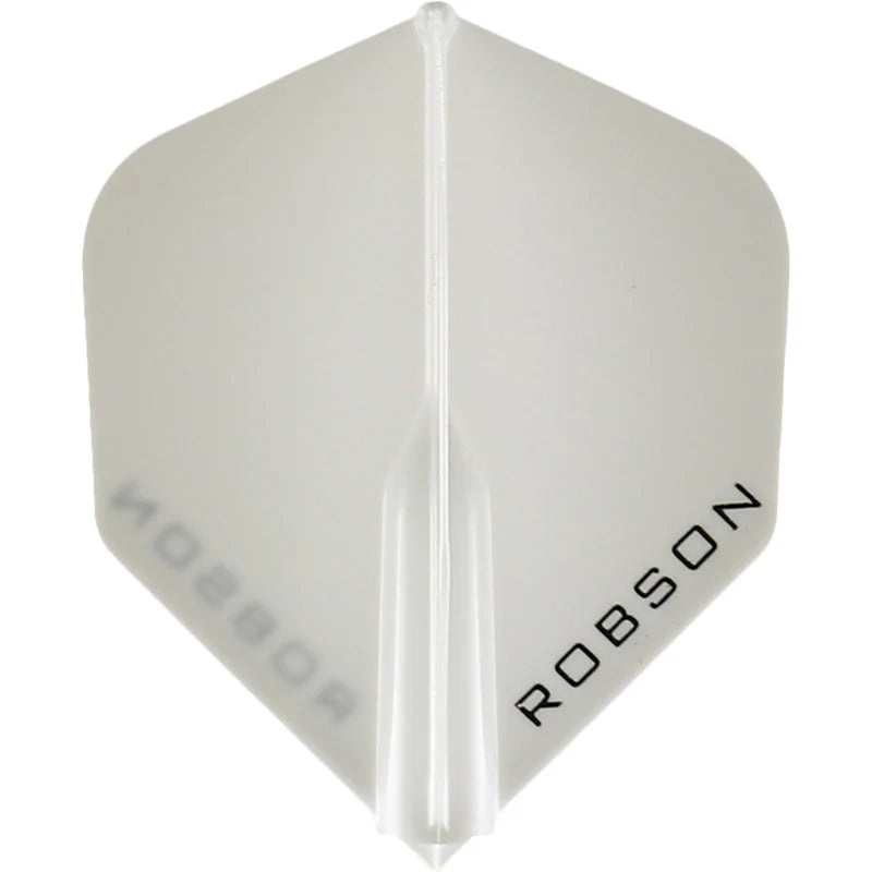 Robson Plus Dart Flights – Standard Clear White Standard 350 Micron Clear White