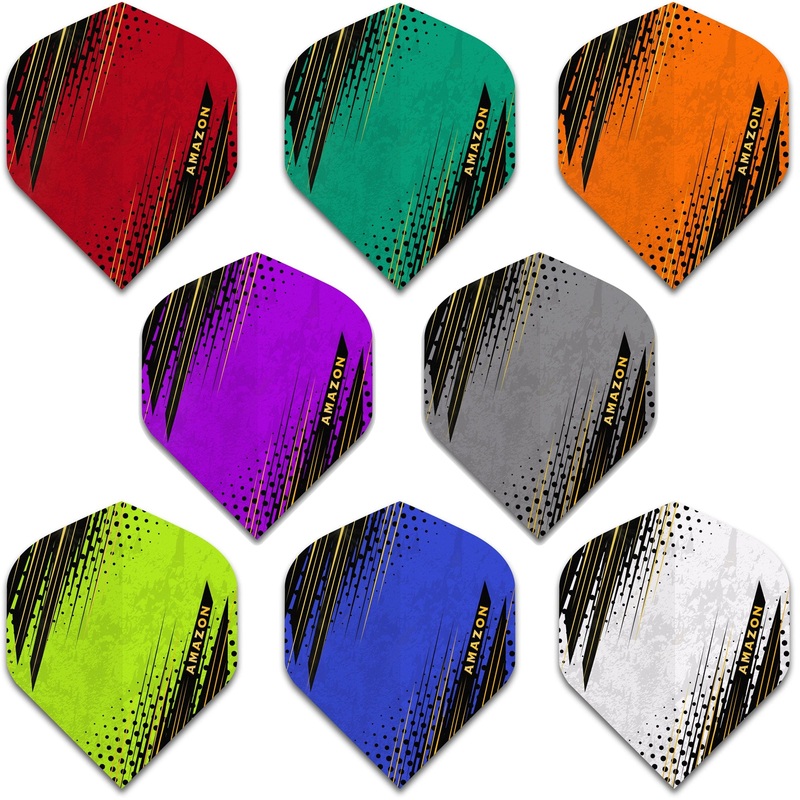 *Amazon Oro Dart Flights – No2 – Std – Black Aqua