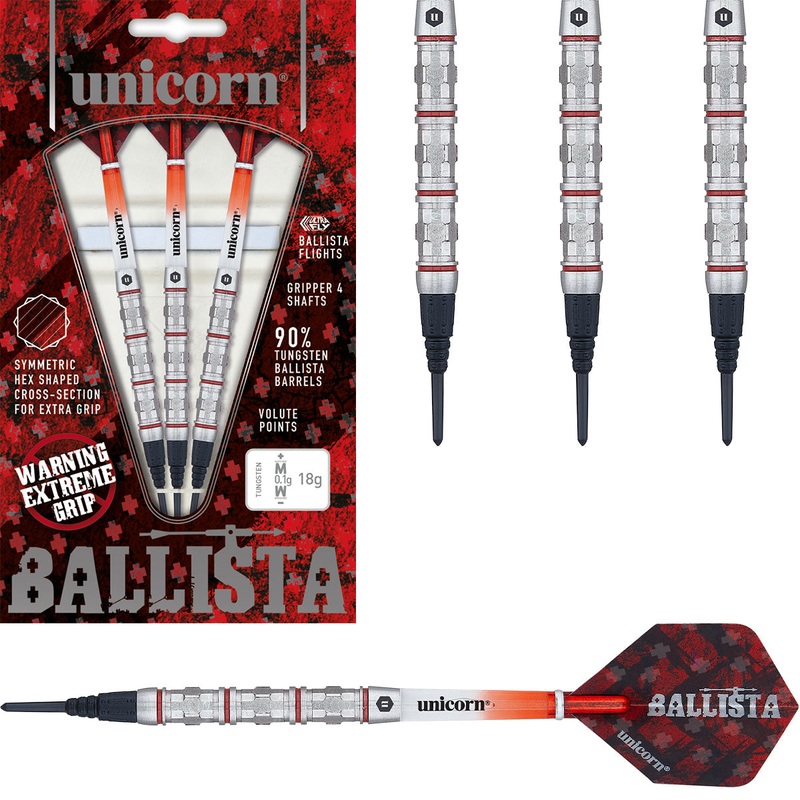 Ballista Style 4 90% Tungsten Dart Soft Tip Darts by Unicorn 18 Gram