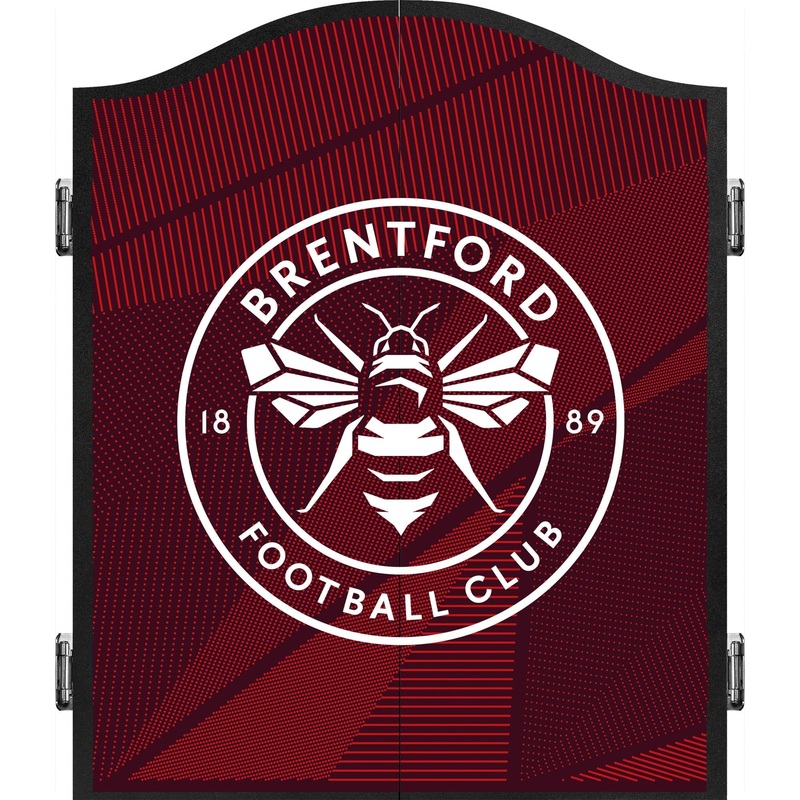 Brentford FC – Official Licensed – The Bees – Dartboard Cabinet – C2 – Dark Red – Crest