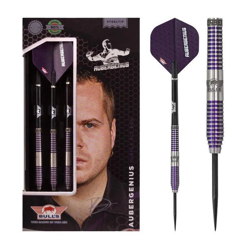 Bull’s NL Dirk van Duijvenbode Aubergenius 80% Tungsten Steel Tip Darts 22 GRAM