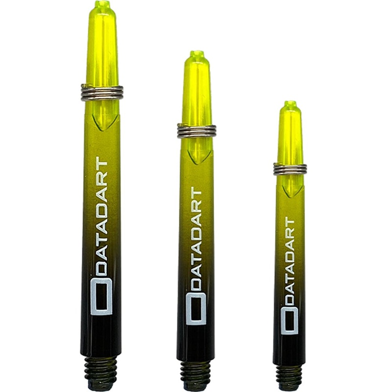 Datadart Argon Shafts – Polycarbonate Dart Stems – Black & Yellow Medium