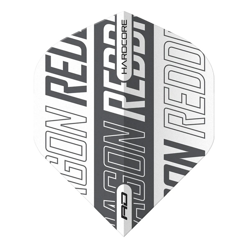 Hardcore XT White and Grey Red Dragon Standard Dart Flights by Red Dragon