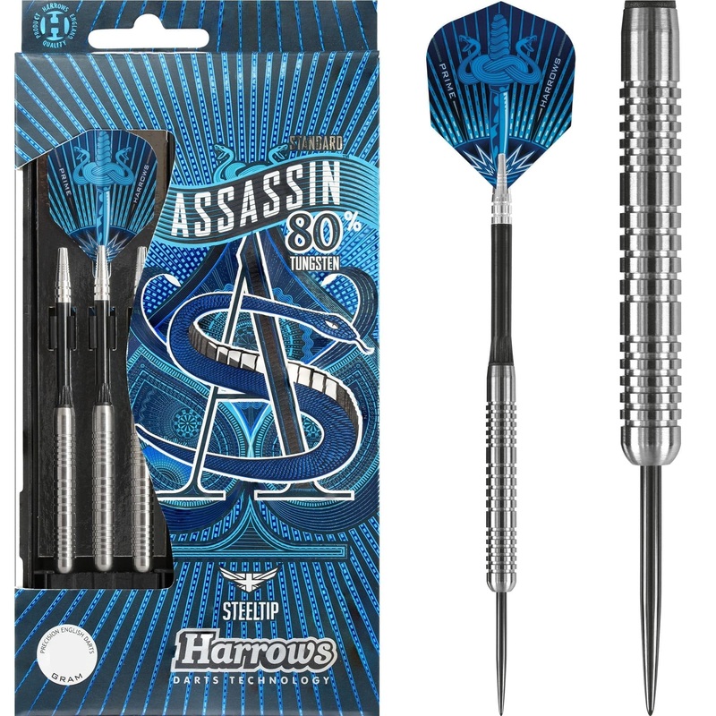 Harrows Assassin Darts – Steel Tip – Std – Ringed – 22g 22g