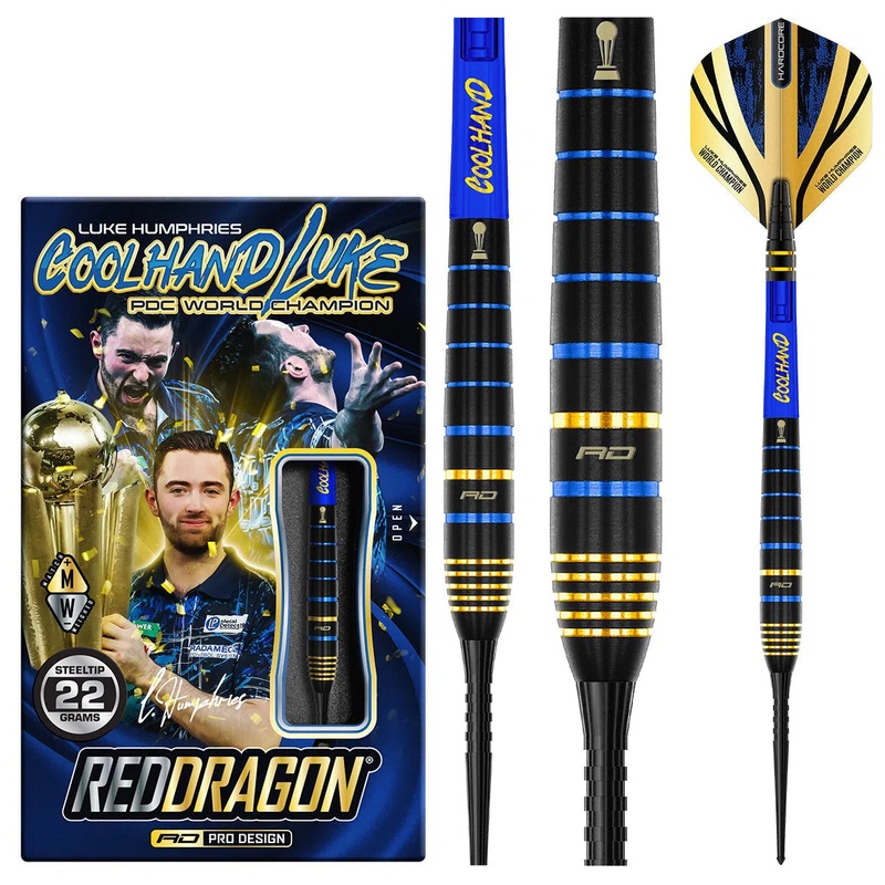 Red Dragon Luke Humphries TX4 Avenger 90% Tungsten Steel Tip Darts 22 GRAM