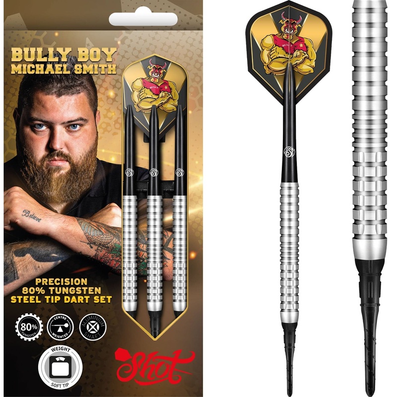 Shot Michael Smith Darts – Soft Tip Tungsten – Bully Boy – Precision 18g