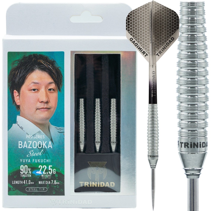 Trinidad Pro Darts – Steel Tip – 90% Tungsten – Bazooka – 22.5g
