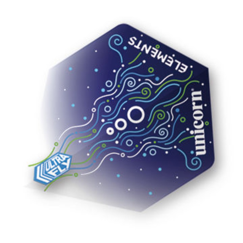 Unicorn Ultrafly Dart Flights Big Wing Elements Hydrostorm Blue