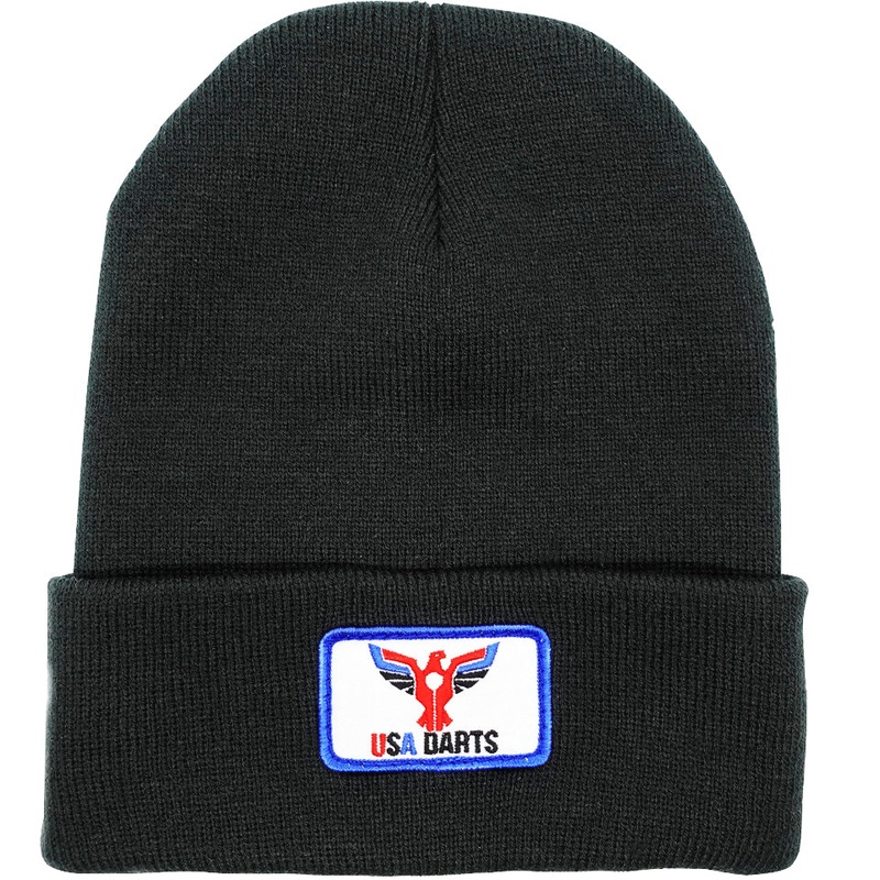 USA Darts Sportsman SP12 Cuffed Winter Beanie – Black